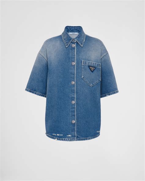 gonna jeans prada|prada denim shirt.